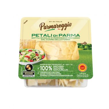 Juust Parmigiano Reggiano Petali di Parma, laastud, rasva 40%, hoi.min. 12 kuud, 10*800g, Parmare