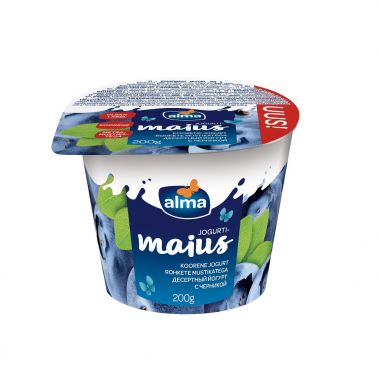 Jogurt Alma 12.4% mustikat, rasva 4.2%, 12*200g