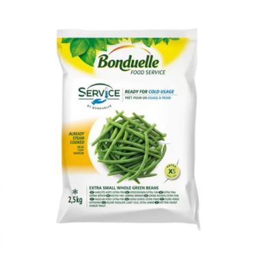 Oad rohelised, terve, väike Service, kulm., IQF, 4*2.5kg, Bonduelle