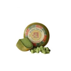 Juust Dutch Green Pesto lehmapiimast, rasva 50%, 16*230g, Visser Kaas