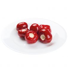 Pipar punane Cherry, täidetud toorjuustuga, 4*2.3kg (n.k 1.4kg), Peperados