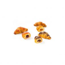 Croissant mix, mini, aprikoosi, vaarika ja sarapuupähkli täidisega, RTB, külm., 90*40g, Vandemoortel